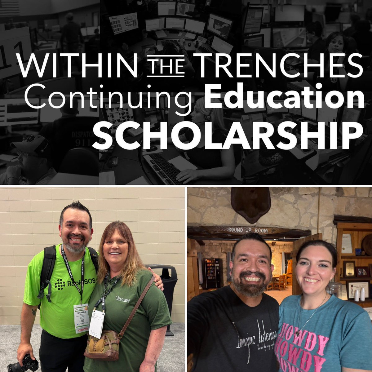 911podcast's tweet photo. Shoutout to these awesome 911 professionals, Deborah, and Cynthia, recipients of the 2026 Within the Trenches Continuing Education Scholarship. Keep being awesome, and thank you for what you do. Another big shoutout goes to my homie Halcyon of Under the Headset with Halcyon for her donation to one of the scholarships. It was a huge help. Thank you. 😊 Make sure to check out Halcyon on social media, her website https://t.co/GMJ3fMK6rQ, and see everything she has to offer. You won’t be sorry. 😎✌🏻