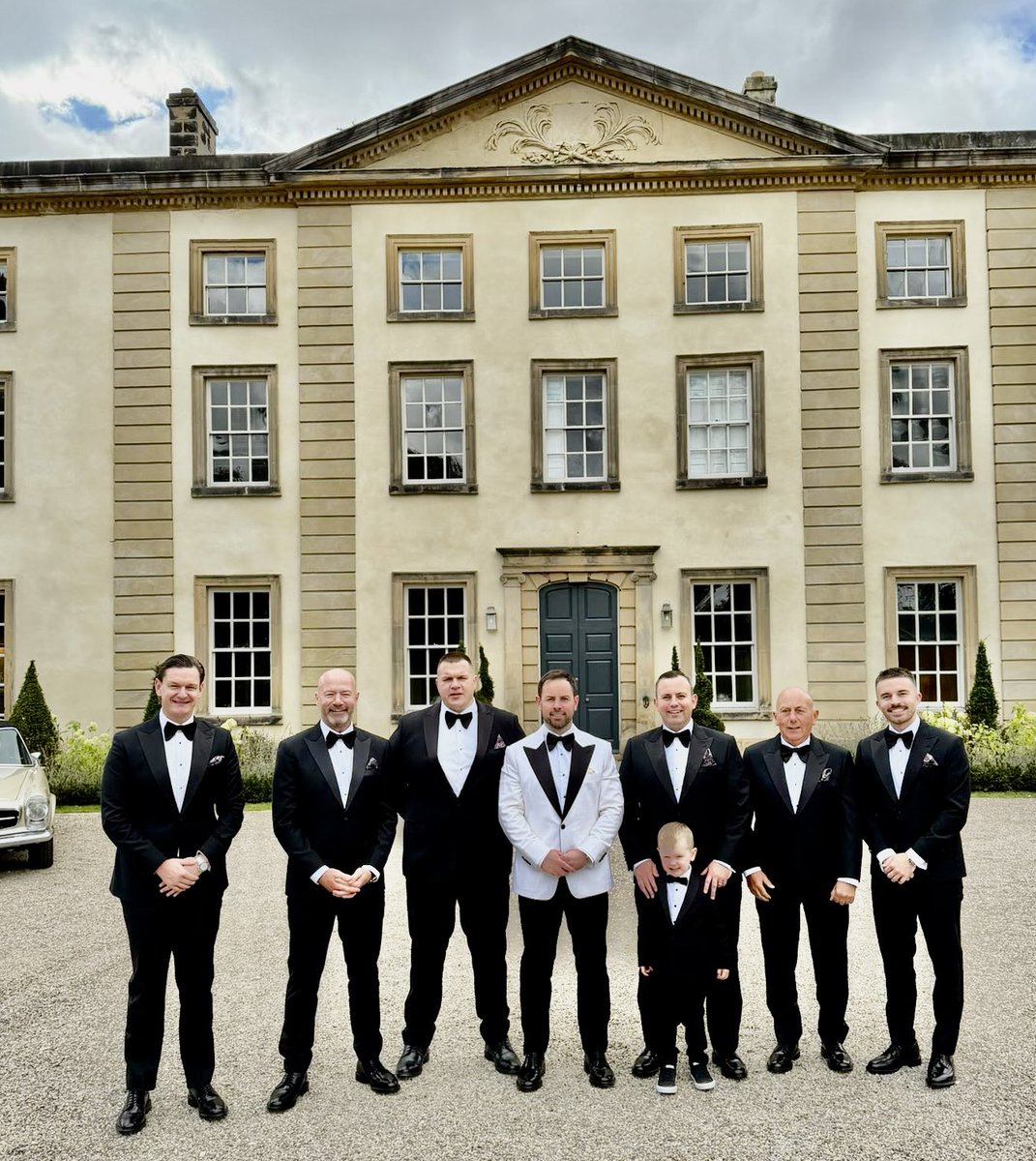 samstailor's tweet photo. THE MOST OUTSTANDING 🤩 OF SUMMERS FOR THE ABSOLUTE 💯 #goat OF THE #englishpremierleague @alanshearer #alanshearer 2 #daughters 2 #weddings CONGRATULATIONS 🙌 @hollieshearer & @joemarchant96 ; @chloeshearer1 & @micky09young ; FATHER OF THE BRIDE 👰‍♂️ , BOTH SETS OF GROOMS & GROOMSMEN 🤵🏻 & BROTHER OF THE BRIDE 🤵‍♂️ @willshearer9 ALL DRESSED IN SAM’S TAILOR