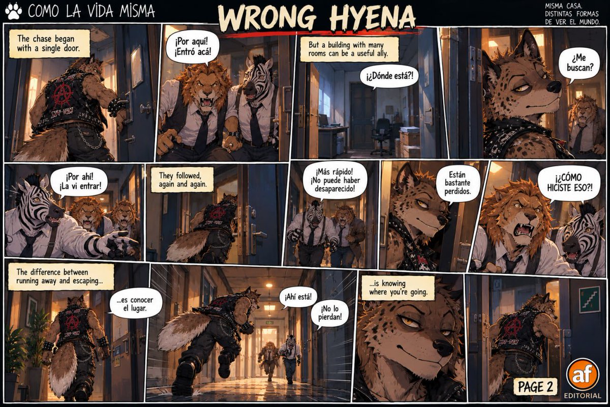 AngusFreyr's tweet photo. The Wrong Hyena 🐾
#ComoLaVidaMisma #WrongHyena #Furry #FurryFandom #FurryCommunity #FurryArt #FurryComic #FurryLGBT #LGBTQFurry #QueerFurry #LGBTQ #Queer #Pride #AnthroArt #HyenaFurry #FurryHumor #FurryCulture #FurryLatino #FurryArgentina https://t.co/1SUVKdLUzA