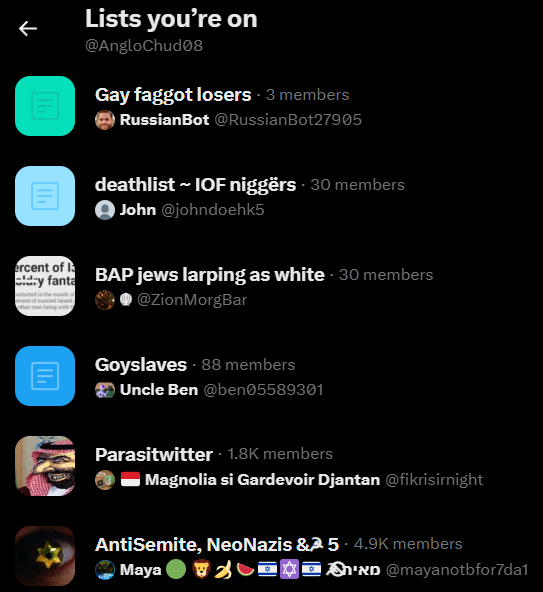 AngloChud08's tweet photo. Would it hurt to add a nigga to a positive list once in a while? 😔 https://t.co/3xqJQebABu