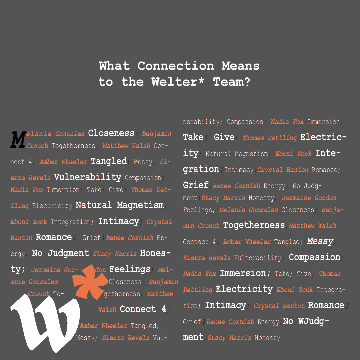 WelterJournal's tweet photo. What does connection mean to you? Submissions close 10/08 Let us know in the comments or submit your Poetry, Creative Nonfiction, Fiction, or Visual art piece. Submission closes 10/08
#submissioncall #welter #ubaltmain #welterliteraryjournal #ubalt #bmorecreative #bmoreart https://t.co/CNQco8JHu4