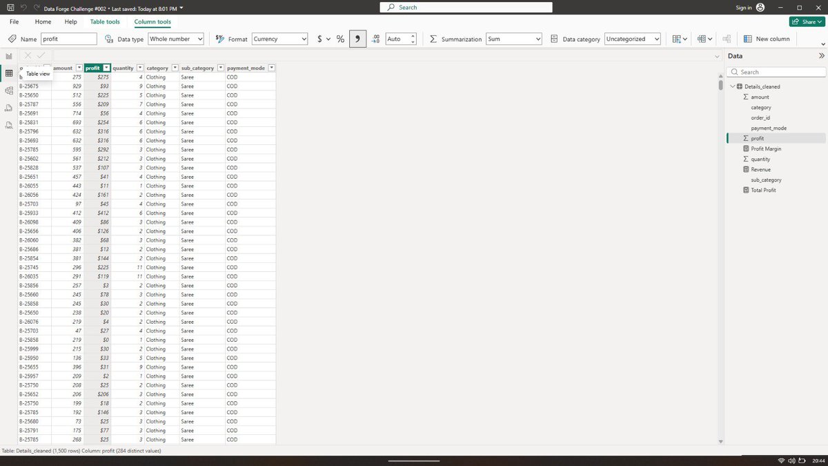 AyanlowoIf47391's tweet photo. Hopped on Data Forge Challenge #02 this afternoon and this is what I came up with! π
Built an E-Commerce Sales & Profitability dashboard in Power BI.
Still learning, so I'm open to feedback and suggestions. Also would love to connect with others
@bayyoo_
#DataForgeChallenge https://t.co/nWxUS0D6qB