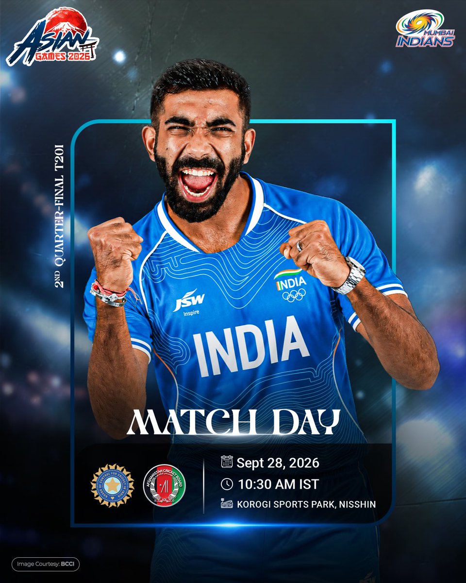 mipaltan's tweet photo. The road to 𝘼𝙨𝙞𝙖𝙣 𝙂𝙖𝙢𝙚𝙨 𝙂𝙤𝙡𝙙 begins today! 🇮🇳
#INDvAFG #AichiNagoya2026 https://t.co/WKKzdqLJPr