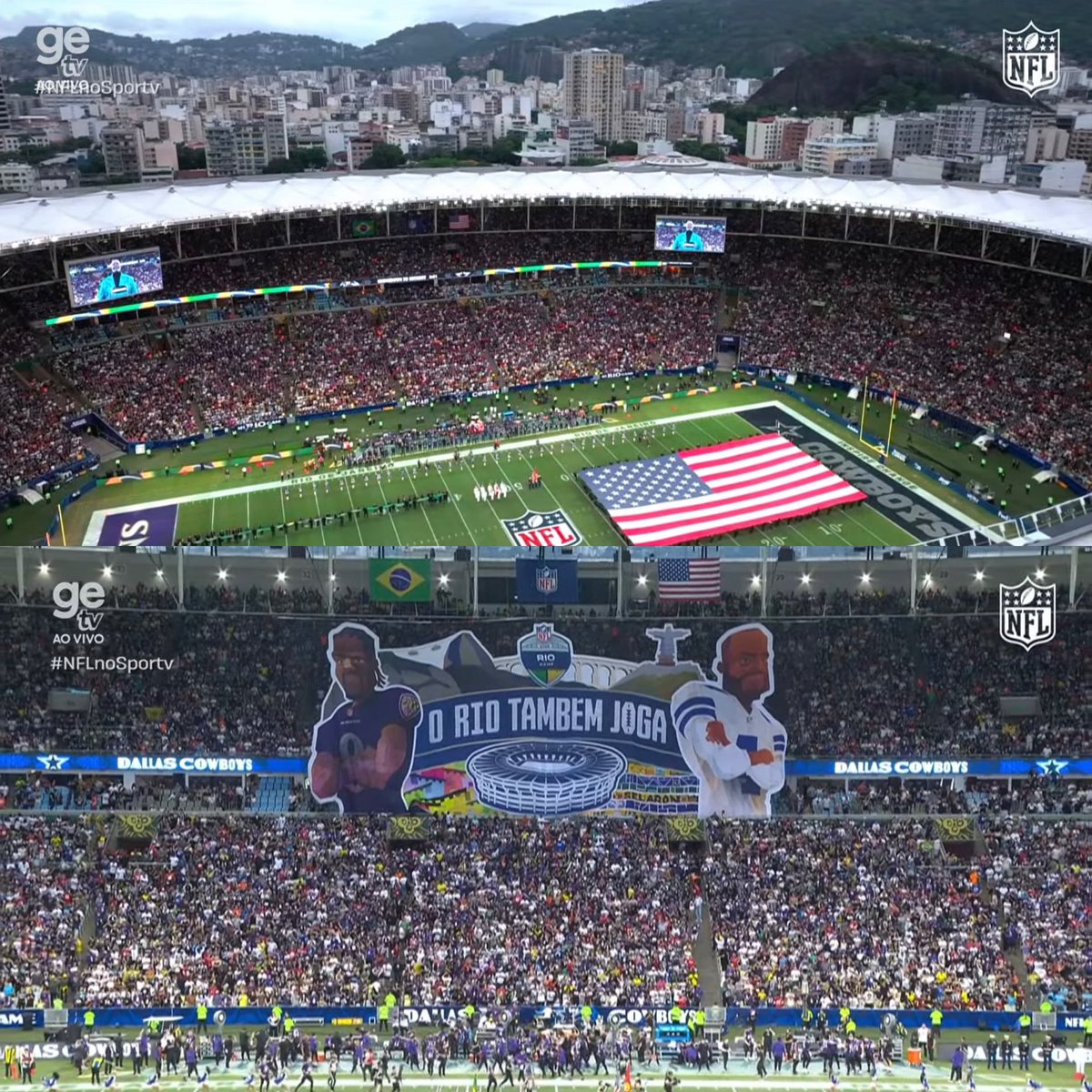 Pesgrau's tweet photo. Paulistas: “O Rio nunca vai ter isso”

O Maraca lotado para o jogo da NFL entre Dallas Cowboys e Baltimore Ravens 🔥 https://t.co/Rlk2PFv0hi