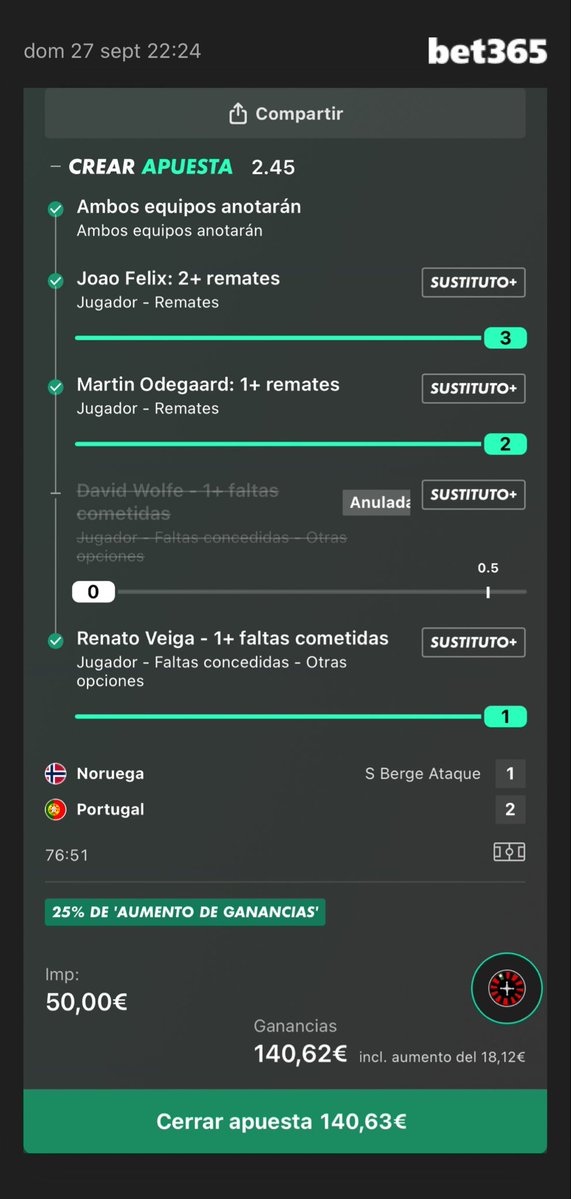 MrTips365_'s tweet photo. Pues otro día más, otra apuesta más ✅🥱

Una pena que tenga retraso y pusiera a Wolfe en vez de Ryerson, sino era una cuota 4 preciosa https://t.co/7Cn9HtxM9N