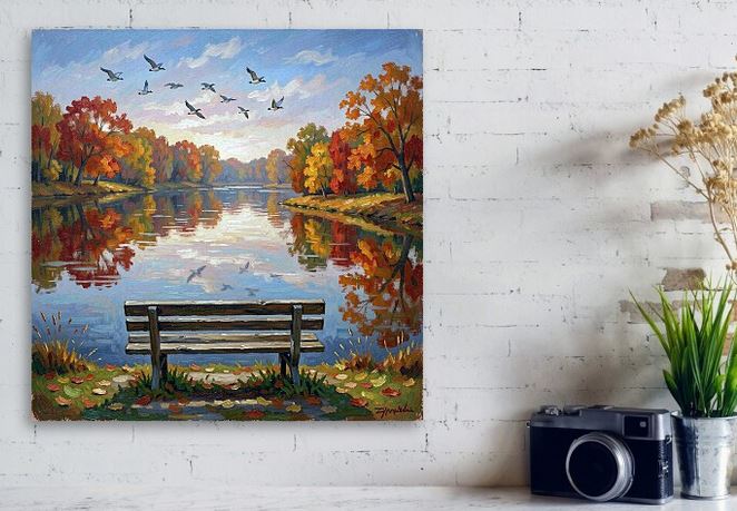SandiOPhoto's tweet photo. Sandi OReilly @SandiOPhoto >Get Here: https://t.co/I9mGci8IKe

#bench #wooden #overlooks #lake #water #colorful #autumn #trees #birds #landscape #wallartforsale #prints &amp; #products

See more #art #artwork Here:https://t.co/LpGe6qQaCR https://t.co/IJy3tVyOz3