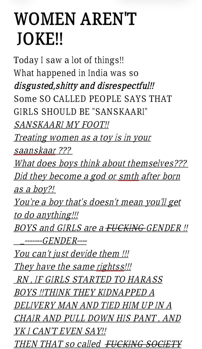 raisa_tasn20605's tweet photo. WOMEN AREN'T A TOY!! https://t.co/Q3IDVqWXFl