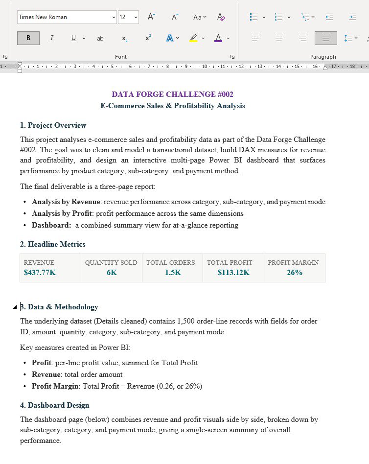 AyanlowoIf47391's tweet photo. Hopped on Data Forge Challenge #02 this afternoon and this is what I came up with! π
Built an E-Commerce Sales & Profitability dashboard in Power BI.
Still learning, so I'm open to feedback and suggestions. Also would love to connect with others
@bayyoo_
#DataForgeChallenge https://t.co/nWxUS0D6qB