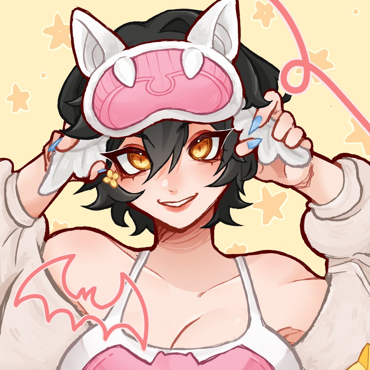 dreepies's tweet photo. Pajama Jubilee for a comm 🦇💗 https://t.co/jkrssxnNQx