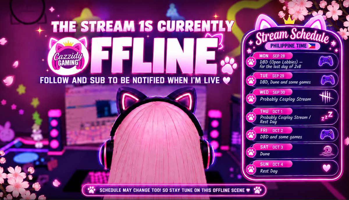 CazzidygamingVT's tweet photo. 🎀 NEW STREAM SCHEDULE! 💗
Here’s the plan for this week! Schedule may change depending on how things go! Come hang out with me this week! #pathtopartner https://t.co/9AW8NGD5gv