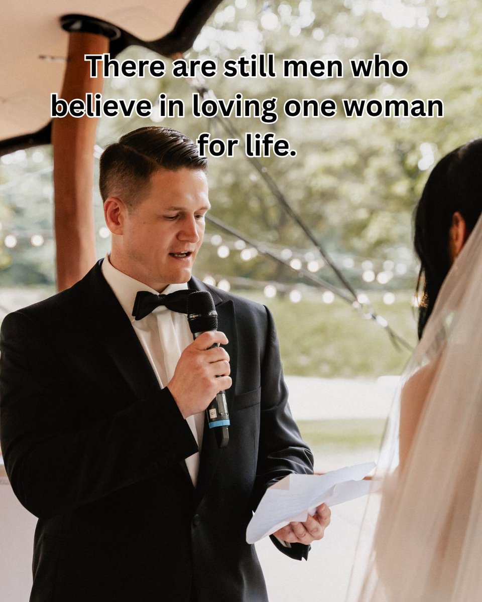 MatthewCoast's tweet photo. There are still men who believe in loving one woman for life.

They haven't been corrupted by hookup culture.
They're not impressed by body counts and conquests.
They don't measure their manhood by how many women they can get.
They don't see relationships as disposable.

They believe in forever.

These men still exist, even though the world makes you think they don't.

They're the ones who watched their grandfathers love their grandmothers for 50 years.
They're the ones who saw what real commitment looks like.
They're the ones who want to build that kind of legacy.
They're the ones who aren't afraid of the word "forever."

They're not interested in playing the field.

They're not swiping through dating apps looking for the next best thing.
They're not keeping a rotation of women.
They're not afraid of commitment.
They're not running from responsibility.

They're looking for the one they can build with.

These men believe in choosing one woman and sticking with her.

Through the good times and the hard times.
Through the exciting seasons and the mundane ones.
Through the days when love feels easy and the days when it requires work.
Through sickness and health, just like they meant it.

They're not looking for perfect, they're looking for permanent.

They understand that attraction will fade and return.
They know that butterflies don't last forever.
They recognize that real love is a choice you make daily.
They're prepared to choose the same woman over and over again.

They believe in growing together, not growing apart.

When challenges come, they work through them.
When temptation arises, they turn away from it.
When things get boring, they create new excitement together.
When life gets hard, they lean in closer.

These men don't trade in their woman for a newer model.

They don't leave when she gains weight.
They don't cheat when she's pregnant.
They don't abandon ship when she's going through a rough patch.
They don't look for exits when things aren't perfect.

They remember why they chose her in the first place.

These men still believe in traditional values in a modern world.

They believe in being a provider and protector.
They believe in honoring their commitments.
They believe in being faithful, not just when it's easy.
They believe their word means something.

They're building for the long term, not the right now.

They're not interested in temporary satisfaction.
They're thinking about building a family.
They're planning for a future that includes one woman.
They're creating a legacy that lasts beyond their lifetime.

These men still take marriage seriously.

It's not just a piece of paper to them.
It's a covenant they intend to keep.
It's a promise they'll die before breaking.
It's a commitment that means forsaking all others.

They're the men who will still be holding your hand at 80.

The ones who will still call you beautiful when you're gray.
The ones who will still choose you when you're no longer young.
The ones who will still love you when life has weathered you both.
The ones whose love deepens with time instead of fading.

They're rare, but they're real.

They're the ones who aren't interested in modern dating games.
They're the ones who want something their friends might mock.
They're the ones who are willing to be countercultural.
They're the ones who believe love is worth fighting for.

These men are looking for women who believe the same thing.

Women who want forever, not just for now.
Women who value loyalty over options.
Women who are willing to build through every season.
Women who believe in the power of commitment.

If you're that woman, don't settle for less.

Don't waste your time on men who want to keep their options open.
Don't give your heart to men who don't believe in forever.
Don't build with men who have one foot out the door.
Don't accept "for now" when you want "for life."

There are still men who believe in loving one woman for life.

They're out there doing the work to become the man worthy of that kind of love.
They're out there waiting for a woman who wants what they want.
They're out there believing in something the world says is dead.

And when you find each other, you'll build something beautiful.

Something that lasts.
Something that endures.
Something that proves real love still exists.

Forever isn't dead.
It's just waiting for two people brave enough to choose it.