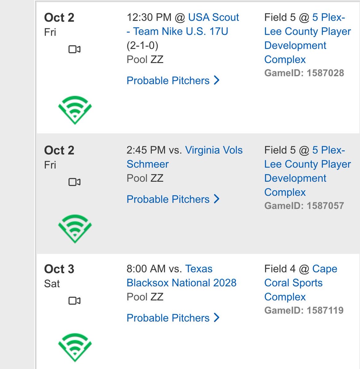 JJenkins_33's tweet photo. Schedule for @Ole_Liners2028 in Fort Myers this week!

Game 1 SP - @DevinTrendl37 

Game 2 SP - @JacksonSchm1dt 

Game 3 SP - @trent_omalley / @peteryarnell3 

Game 4 SP - TBD

@Ole_Liners @CoachG_MD @PG_Uncommitted @Florida_PG https://t.co/QMXINFC9TG