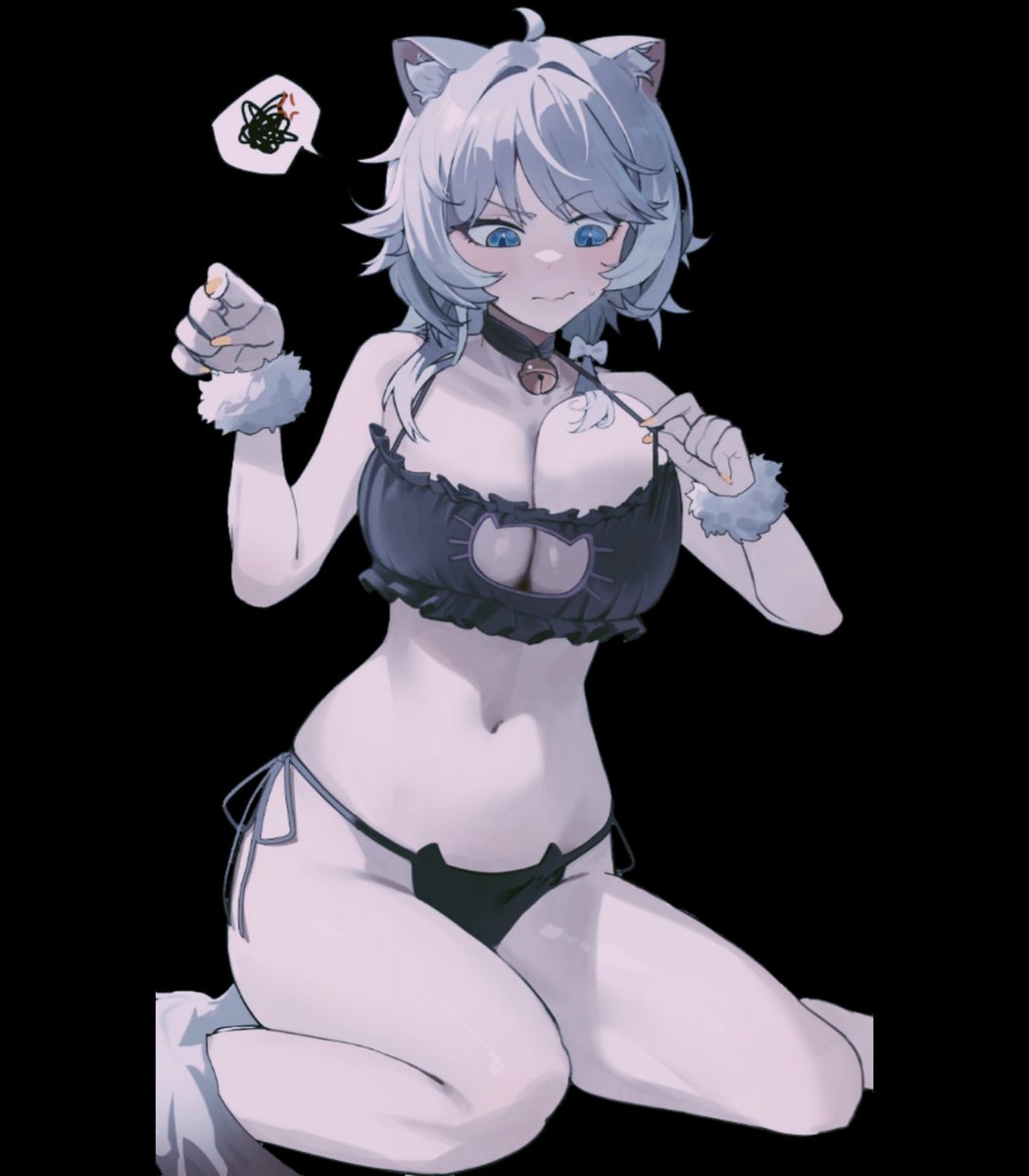RXGUEKITTEN's tweet photo. ⠀
⠀
Siracha heard it's #SeductiveSunday
and tried to dress accordingly .ᐟ

However,  it  seems  that  the  clothes 
they stole are a size too small. . . ( 💧 )
⠀
⠀ https://t.co/QbvccbY6ZE