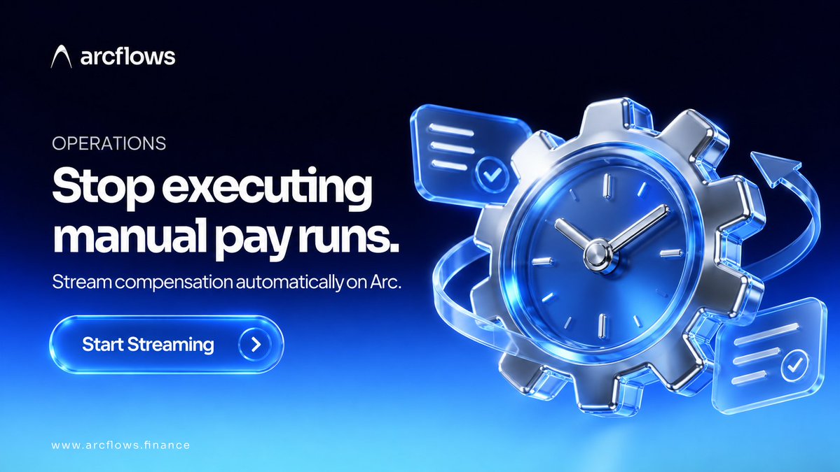 arcflows_app's tweet photo. Stop executing manual pay runs!
Automate compensation streaming on Arc with @arcflows_app . Save time, eliminate errors, and let smart contracts handle contributor payouts automatically.
🔹Hands-free payroll
🔹Instant execution
https://t.co/OXU4iFt0yO
#arc #arcflows https://t.co/6GNdJjAlFL