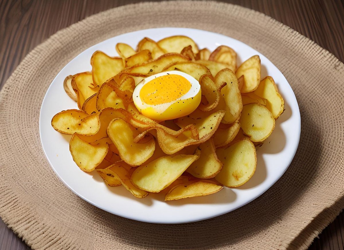 Jacksonik9p's tweet photo. Mi receta rápida de tortilla de patatas casera: patatas fritas en aceite de oliva, huevo batido, sal y listo para disfrutar en 20 minutos. Super sabrosa! https://t.co/hEyuiLNyfo
