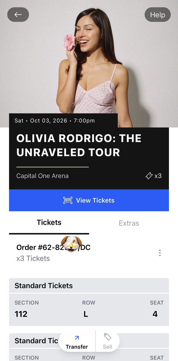 SmithJohnsk3's tweet photo. I’m desperately looking to Get Rid of my Three tickets for Olivia Rodrigo Tour concert 

——📍 Capital One Arena - Washington, DC
Time: 7:00pm - Saturday October 03

Message me if you’re interested 🙏❤️
Asking for $200 each per ticket 🎫 https://t.co/0b2Q854uHu