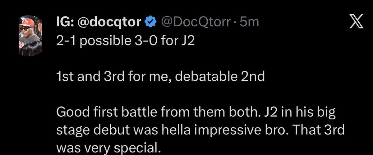 battlerapdose's tweet photo. The Consensus Has J2 Winning 2-1, Possibly 3-0, Over Swamp In The Building In The Opener Battle Of Summer Madness 16 🚨

#Battlerapdose
#Sm16
@TheRealJTwo 
@urltv https://t.co/cIDEvv5Pj5