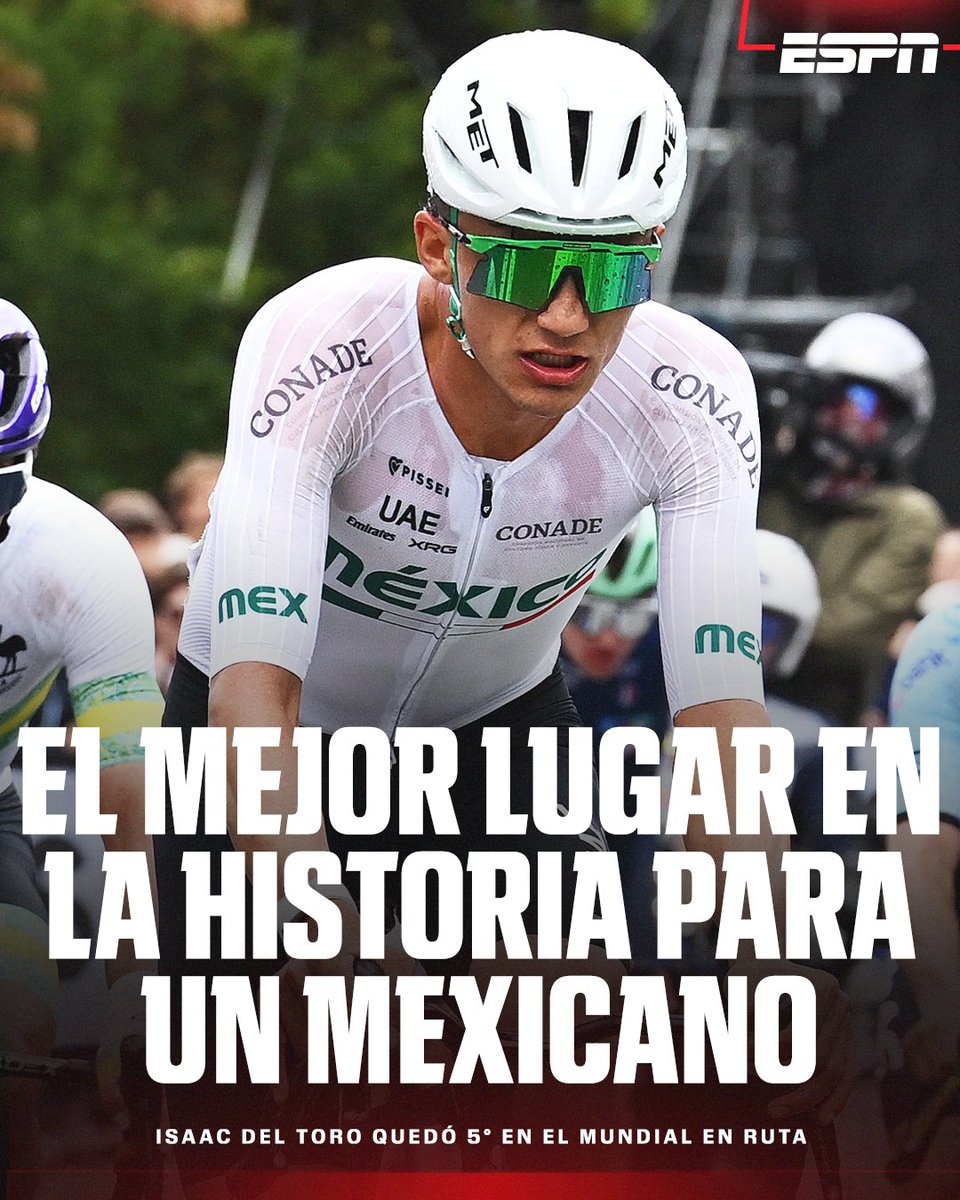 ESPNmx's tweet photo. Quizá no era el resultado que Isaac esperaba, pero lo hecho hoy lo pone ya en los libros de historia 🇲🇽 👏

¡E-N-O-R-M-E lo conseguido por del Toro! https://t.co/VQHBHkMVL4
