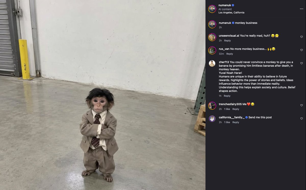 ApeInSuitSOL's tweet photo. @_numanuk $SUIT apeonfone artist 
@_numanuk
 just created ApeInSuit 🐵 #MonkeyBusiness

CA: 8TDgvYUCXdSHjN6iZ4hve7FTFqR4RWbD5sQGvE65pump

https://t.co/2rKav1Nka6 https://t.co/VaI702gc32