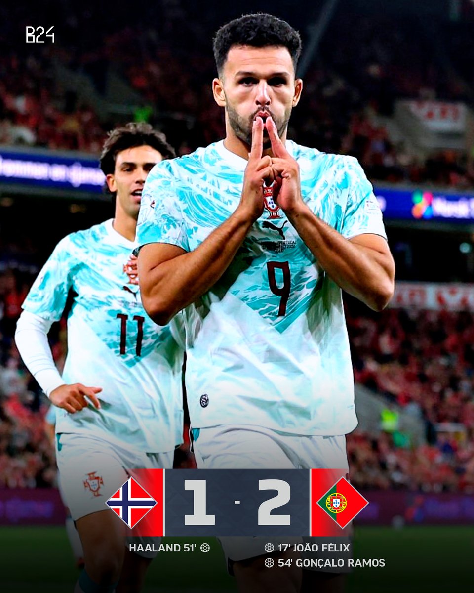 B24PT's tweet photo. Portugal vence na Noruega! 🇵🇹 https://t.co/ZktcySQ60M