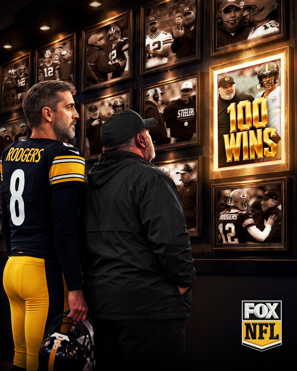 NFLonFOX's tweet photo. Aaron Rodgers and Mike McCarthy have officially reached 100 regular-season wins together 💯 https://t.co/o9Di1pn5ft
