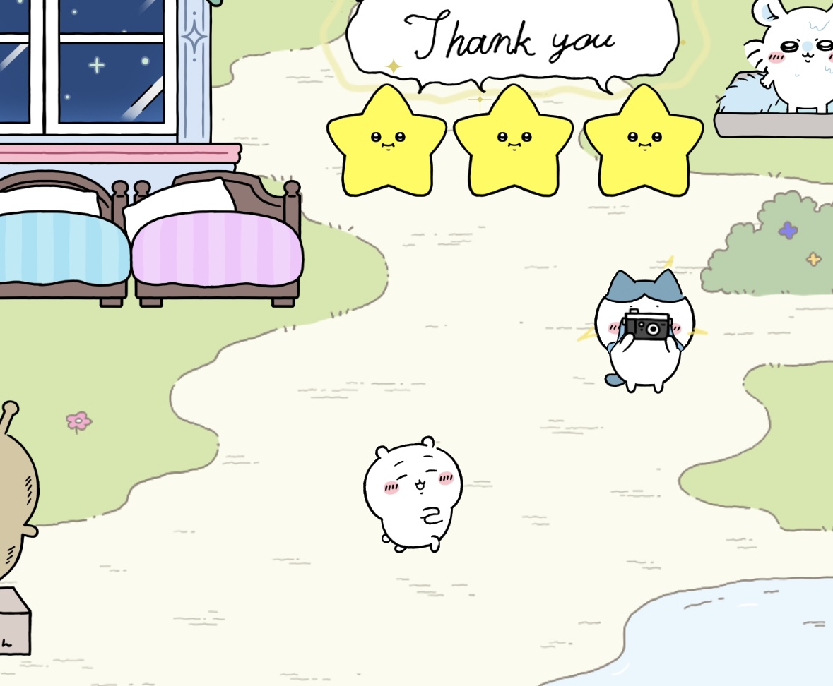 WataAmeMare's tweet photo. ちいかわ、朝だから"ピピーポ ピポピ"してるの？🥺
可愛すぎる🫶🫶🫶
それを撮影するハチワレも可愛い📷✨
#ちいぽけ1ꓸ5周年 🧚 https://t.co/WH5jIF9nDD