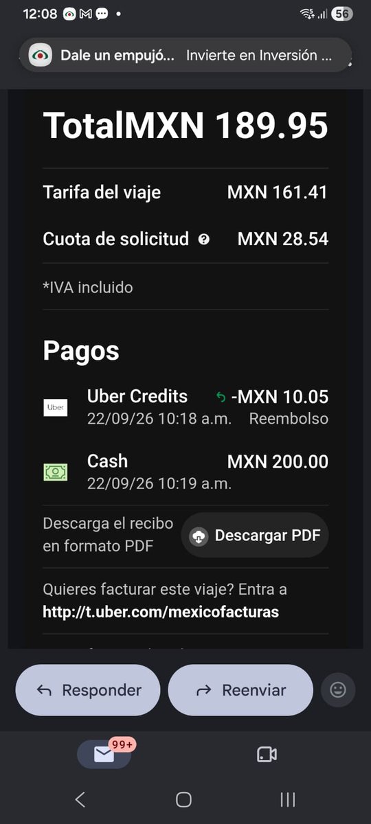 May_bmt's tweet photo. @Uber_Support que onda con tus conductores ratas. Pague mi viaje en efectivo con 200 y después de alguna manera lo marco como si no hubiera pagado el viaje, generando un pago pendiente que mi culpa no fue https://t.co/0BiXkc3gc6