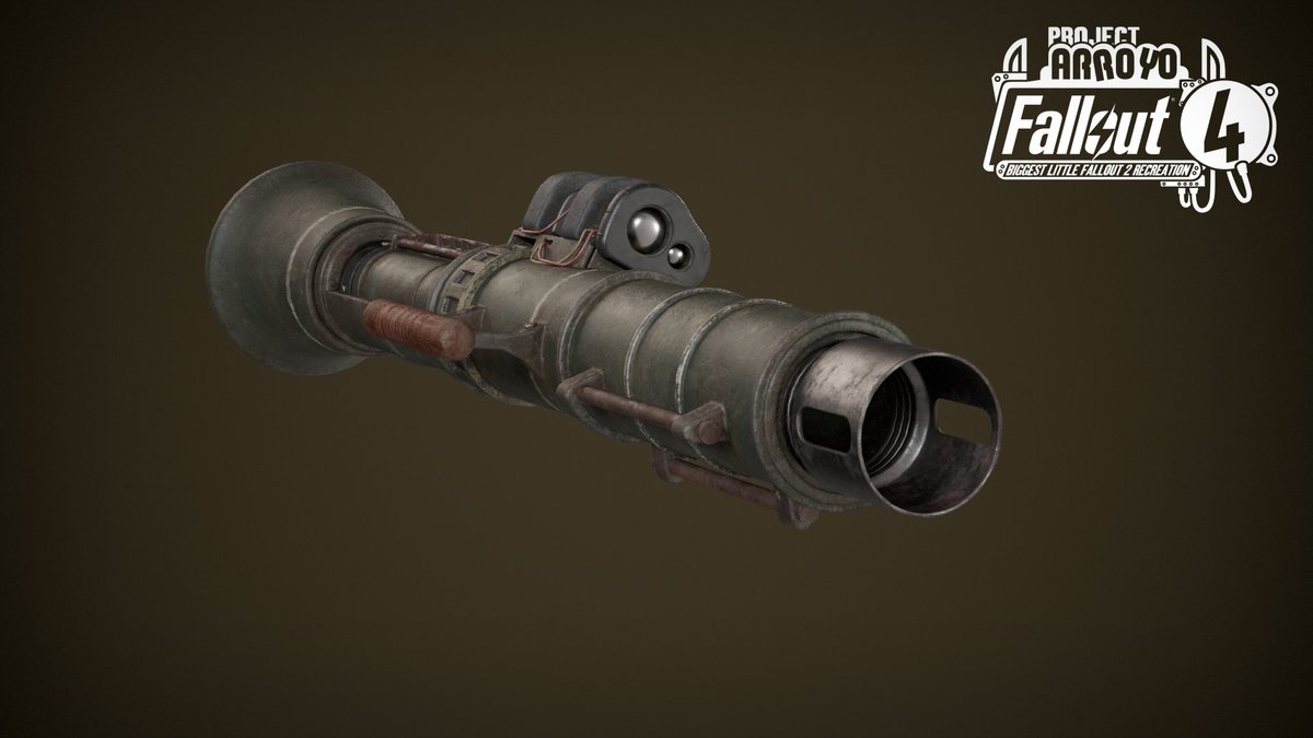 ArroyoProject's tweet photo. Here is a look at our rocket launcher for our Fallout 2 Remake mod!

We’ve added support for a few attachments including a bayonet. https://t.co/QwbYwa39rC