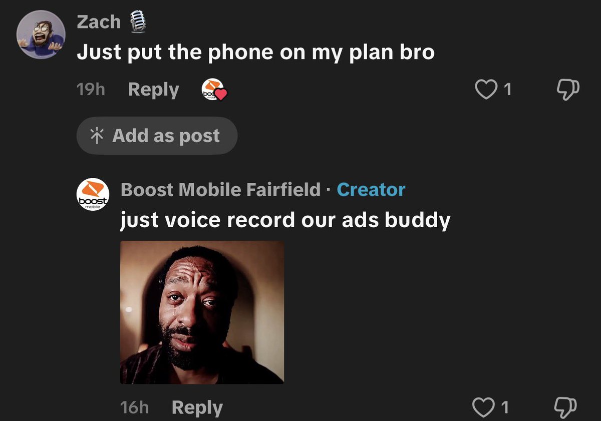 ZaccActs's tweet photo. I’ve been beefing with my local Boost Mobile store all week https://t.co/3zu6555X54