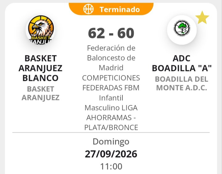 BasketAranjuez's tweet photo. Victoria del #InfMasc en casa frente a @ADCBoadilla. @Gusick89: Victoria agónica en un muy mal partido por nuestra parte. Pese a que no se jugó bien en ningún momento, el cambio de actitud en la segunda parte hizo que nos lleváramos el encuentro. https://t.co/zKTsJOipfC