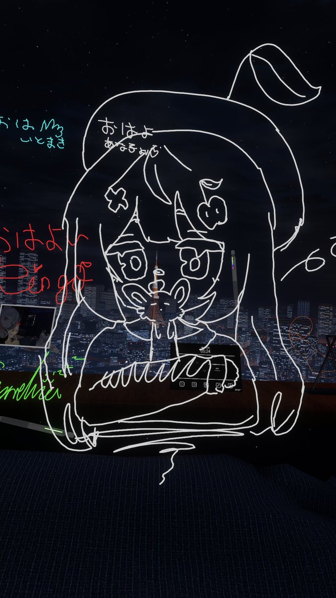 RU____VRC's tweet photo. 最近、書置きが楽しい

フレンドのみんなVRCで寝て
これはダメかｗ

#VRChat https://t.co/oqQKbWHRY5