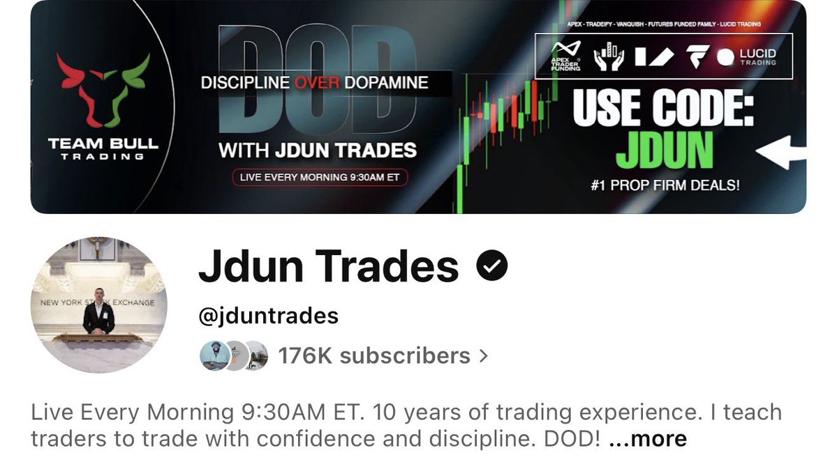 Jduntrades's tweet photo. If you’ve ATTEMPTED or THOUGHT about making Money as a day trader..

I invite you to join me for FREE on YouTube tomorrow am at 9:30am et

Just give me a chance tomorrow. 

I will be live giving ALL of my trades &amp; education for free. See you in the AM.

Channel: Jduntrades https://t.co/xwoJ5pXa5H