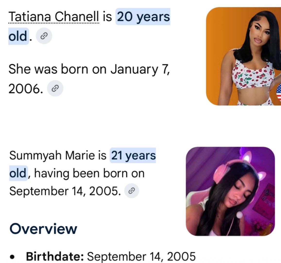 WriteARapSis's tweet photo. Someone made a collage of the ages and men who Tati and Summyah accusing each other of f*cking and………… woah https://t.co/t2jPMLyf84