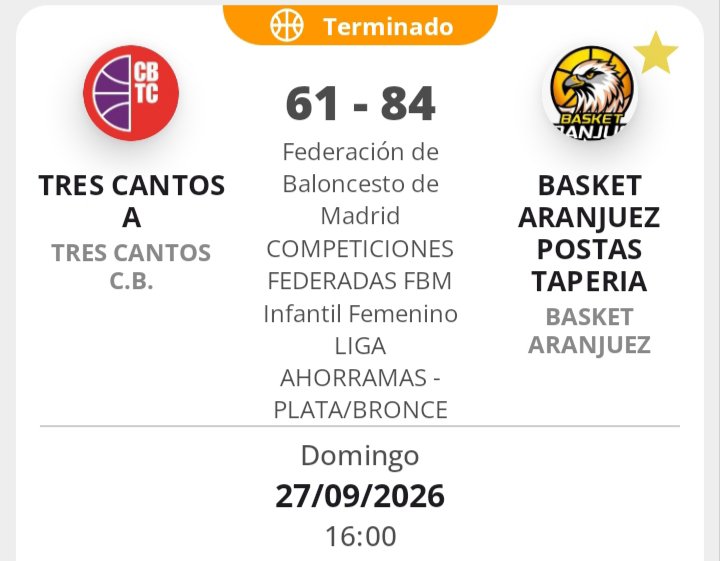 BasketAranjuez's tweet photo. Victoria del #InfFem en cancha de @CBTresCantos. @DaniCoachMalaga: "Primera victoria a pesar del irregular partido" https://t.co/nl5dwVgdJF