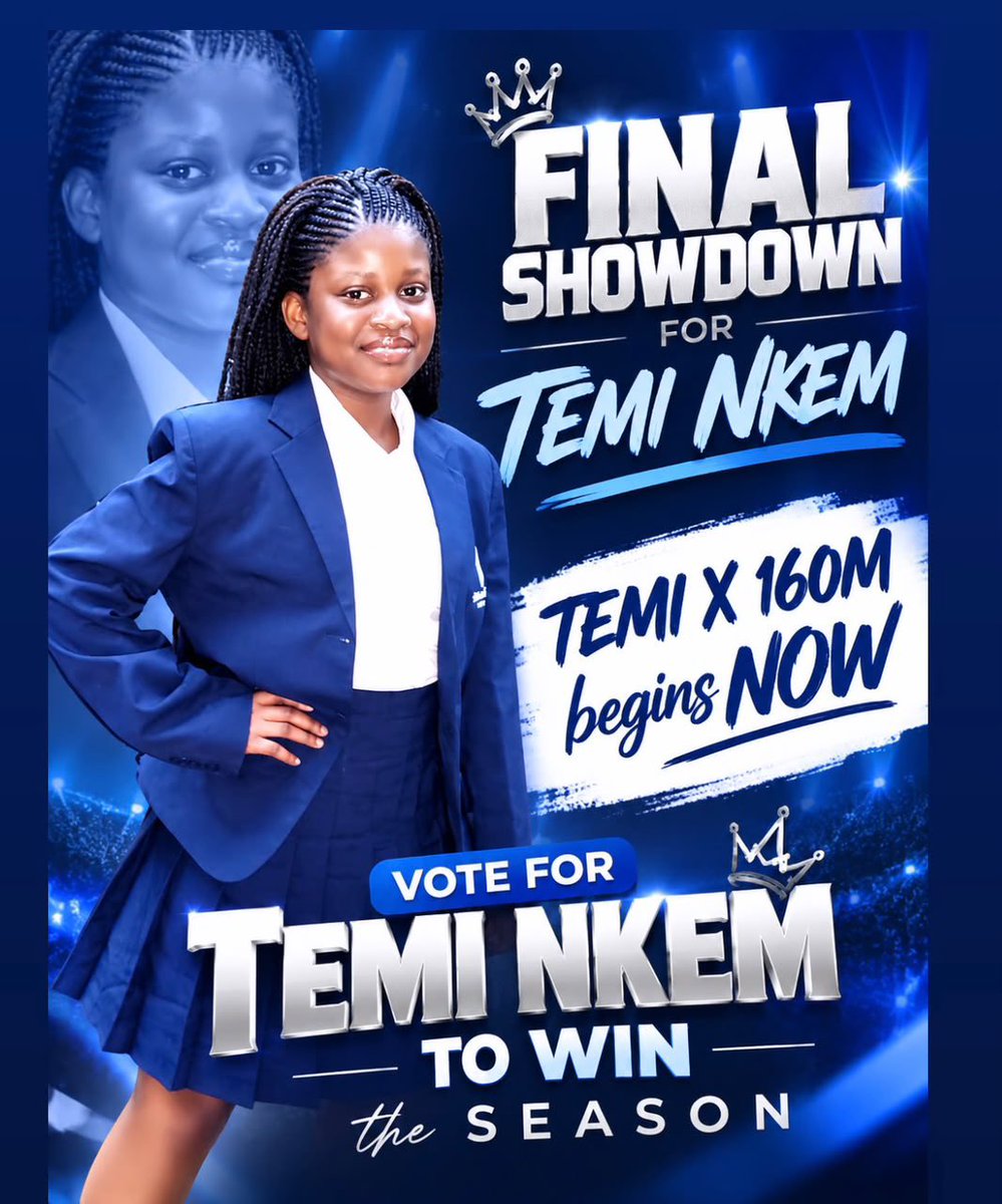 Temiinkem's tweet photo. Teminators, this is our LAST PUSH!!!!

No slowing down, no distractions…

EVERY SINGLE VOTE COUNTS.
The goal is simple: For Temi to win!!!

So let’s show up, vote like winners, and leave no stone unturned. 🙏🏽

#TemiNkem #Bbnaija https://t.co/6Wj3Hi0Rev