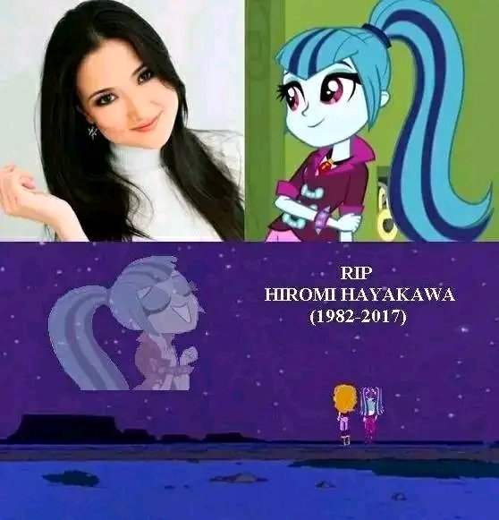FilosofoGummy's tweet photo. Hoy se cumplen 9 años del fallecimiento de Hiromi Hayakawa, la voz latina de Sonata Dusk en la pelicula de Rainbow Rocks.

Video tributo: https://t.co/om2avgNbGz

Descansa en paz. https://t.co/g3E8ygkbMP