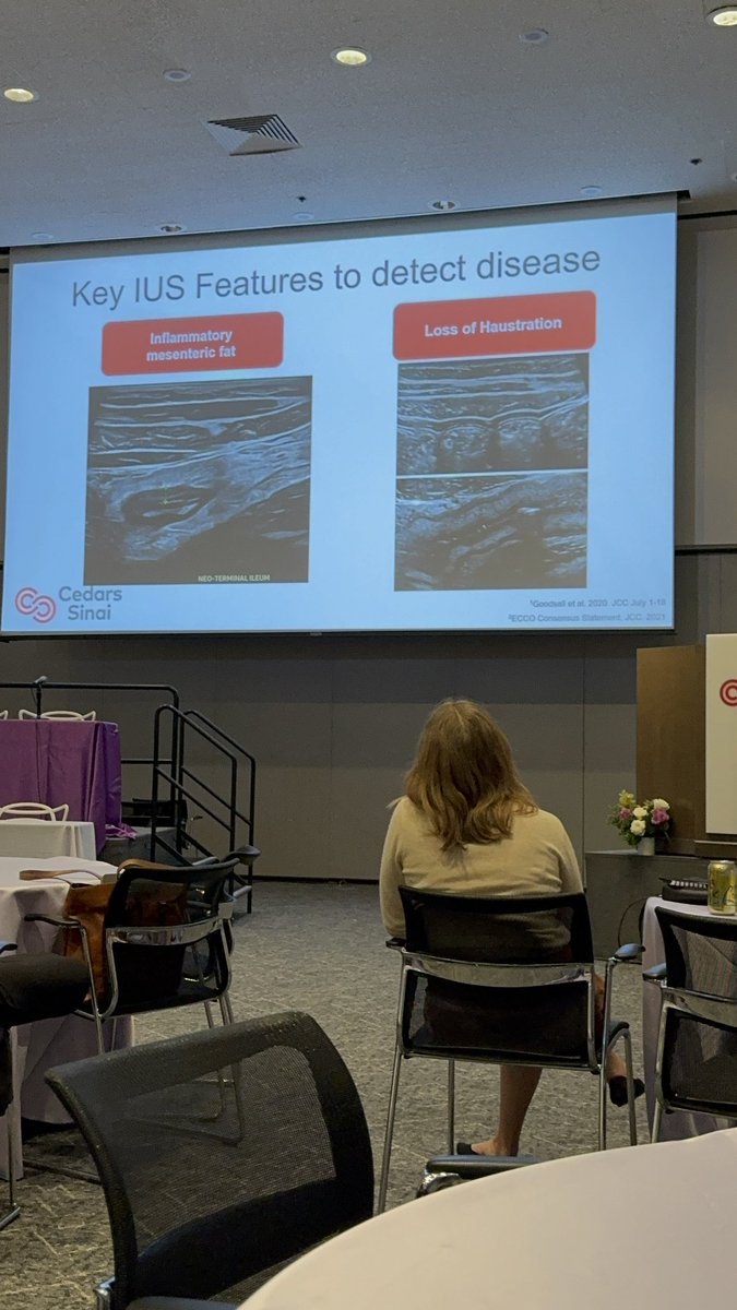 VoiceForIBD's tweet photo. So valuable to hear from @DrPhil_Gu about the role of #IUS in #IBD &amp; how it is used extensively for patients at @CedarsSinai https://t.co/Fs8RIhcx85