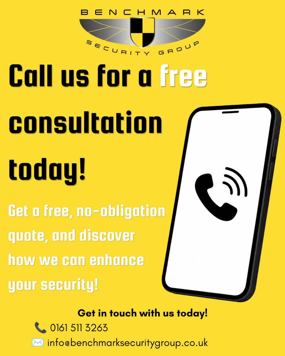 BenchmarkSGP's tweet photo. Get a free, personalised quote for your home or business security today!
Contact us for information about our services👇🏼
🔗 Head Office: 0161 786 7009
🔗 Installations team: 0161 511 3263
🔗 info@benchmarksecuritygroup.co.uk

#CCTVInstallation #SecuritySystems #GreaterManchester https://t.co/Sz2ETu8DSq