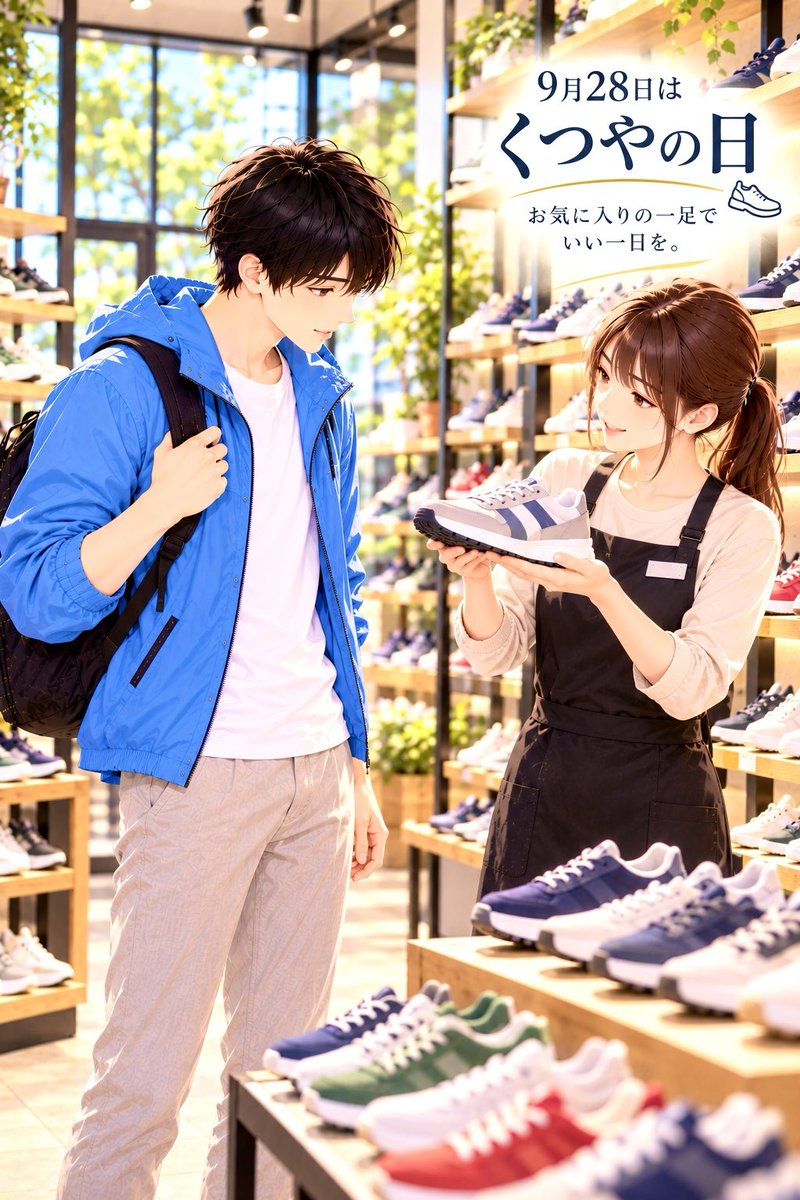 takemiyo_books's tweet photo. 💛みなさんおはようございます☀️🫧
🫶9月28日は「くつやの日」🥾✨

🩵新しい1週間へ、軽やかな1歩💫
1️⃣今日の気分に合う好きな1足を👟🫧
2️⃣足元が決まると気分も決まる💛✨
3️⃣「お気に入り」と始める月曜日😊🪴

🎀お気に入りの1足と一緒に、月曜日を
ゆるりと乗り切りましょう😊✨

🍁寒暖差に気をつけて良い1日を🌈
#くつやの日