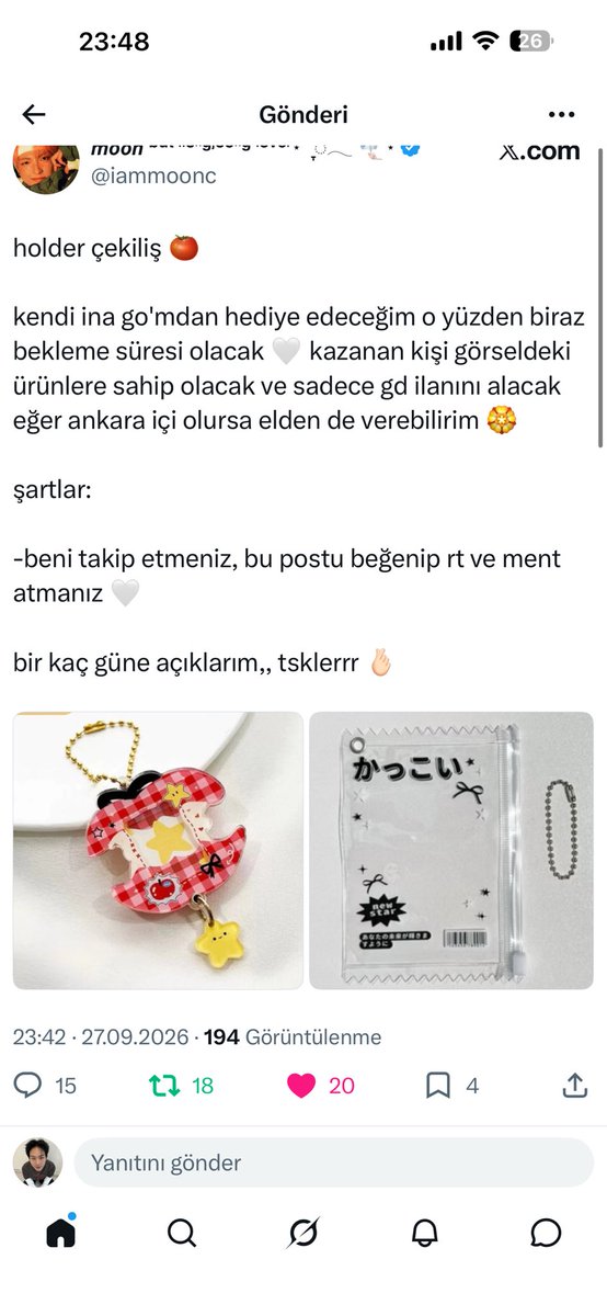 joioheon's tweet photo. @iammoonc Çekiliş için teşekkürlerrr https://t.co/OPg4dhu8Om