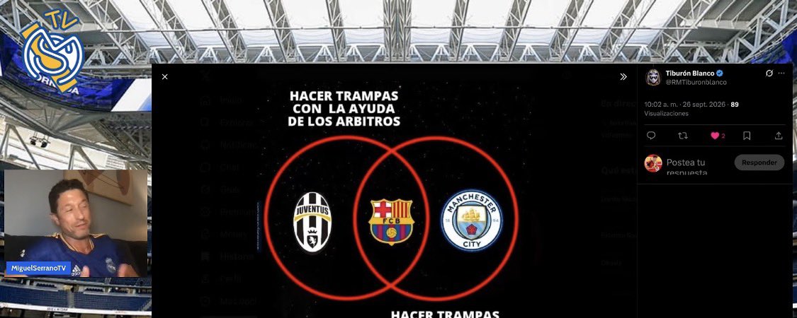 RMTiburonblanco's tweet photo. Millón de gracias al crack Miguel Serrano por poner este su humilde perfil en uno de sus videos de YouTube!! #halamadrid #halamadridynadamas #madridista #realmadrid #BarcaGate
https://t.co/UwI4f6Ad1o https://t.co/NGnOP1EDKb