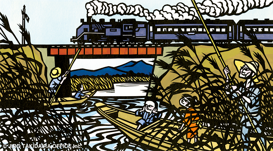 takidaira's tweet photo. a107

汽車 ＜Kisha (Train)＞ 1972年 きりえ／和紙・洋紙、墨・水彩 17.4×31.4cm
#JiroTakidaira #滝平二郎 https://t.co/nM2gKnNVpc