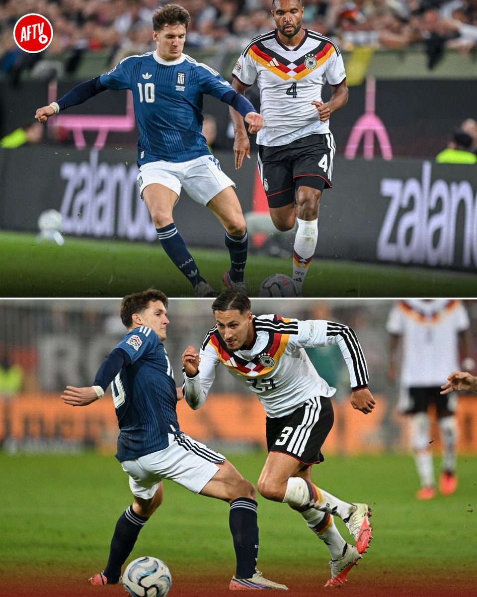 AFTVMedia's tweet photo. Christos Tzolis played 81 minutes, won six duels and completed three passes into the final third as Greece beat Germany 1-0 in the UEFA Nations League! 💪🇬🇷

A solid shift from Tzolis! 🔴 https://t.co/cCt5ttcOth