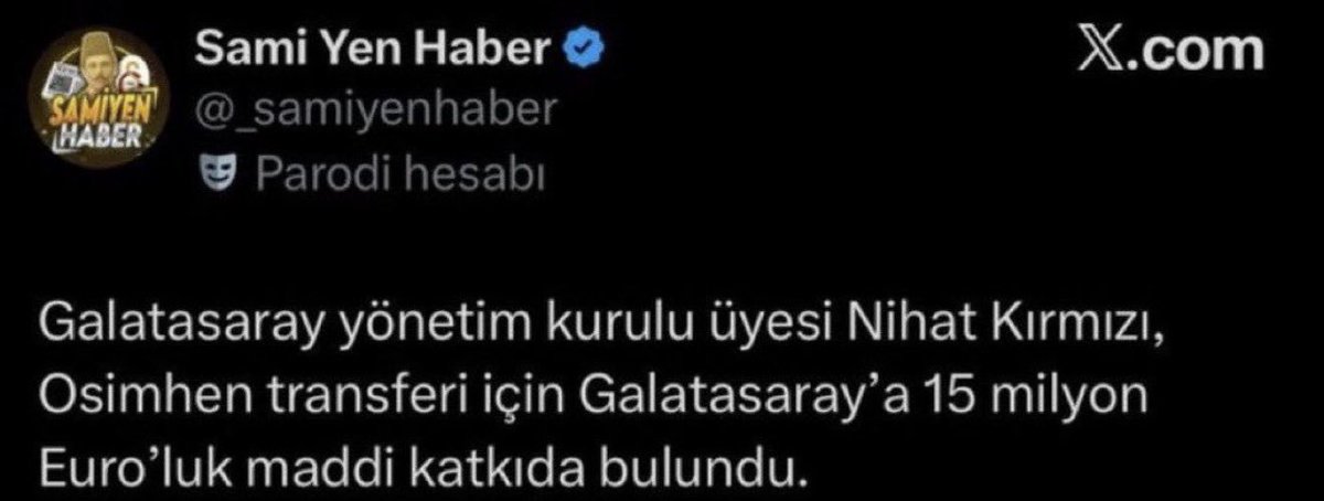 BM1907Legend's tweet photo. Foncu Nihat Kırmızı’nın Osimhen transferi için 15 milyon € kasa kolaylığı sağladığı ve bu parayı şahsi hesabından yatırdığı iddiası doğruysa, burada cevaplanması gereken çok ciddi sorular var.

Kişisel hesaplardan kulübe giren paralar da soruşturmanın konusu olmalı. Para kulübe girdiyse, 6S de bu para trafiğinin dışında tutulmamalı.

Soruşturma varsa, para nereye girmiş olursa olsun kaynağı, amacı ve kulüple bağlantısı araştırılmalı.

Kimse kulübe girdi, bizi bağlamaz diyerek geçiştiremez!