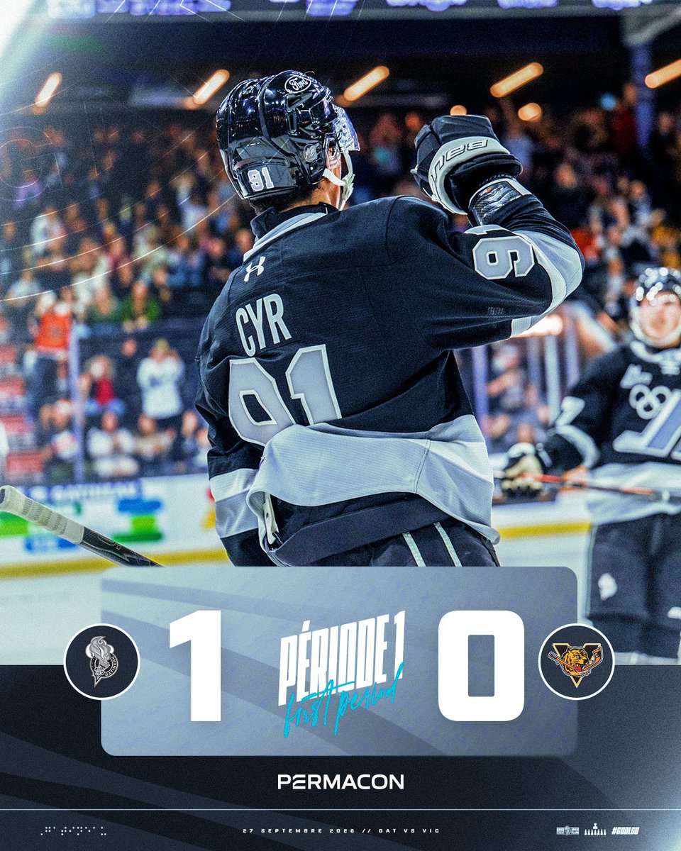 OlympiquesGAT's tweet photo. Les Olympiques ont les devants après 20 minutes de jeu à Victoriaville!
The Olympiques are ahead after 20 minutes of play in Victoriaville!
#goOLgo♠️ https://t.co/v6BltcOS8P