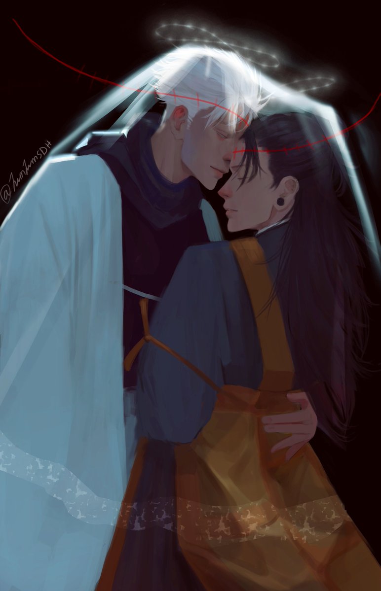 JumJumSDH's tweet photo. Fitting wedding portrait? 💍 #satosugu #jjk https://t.co/rIlq9xVZ3j