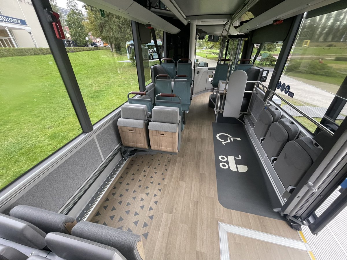 alexhornbyrail's tweet photo. Views from #InnoTrans: there was also some buses too; two buses in fact. One - an MAN single decker - had these rather nice interior concepts. https://t.co/oEJCBiPbqy
