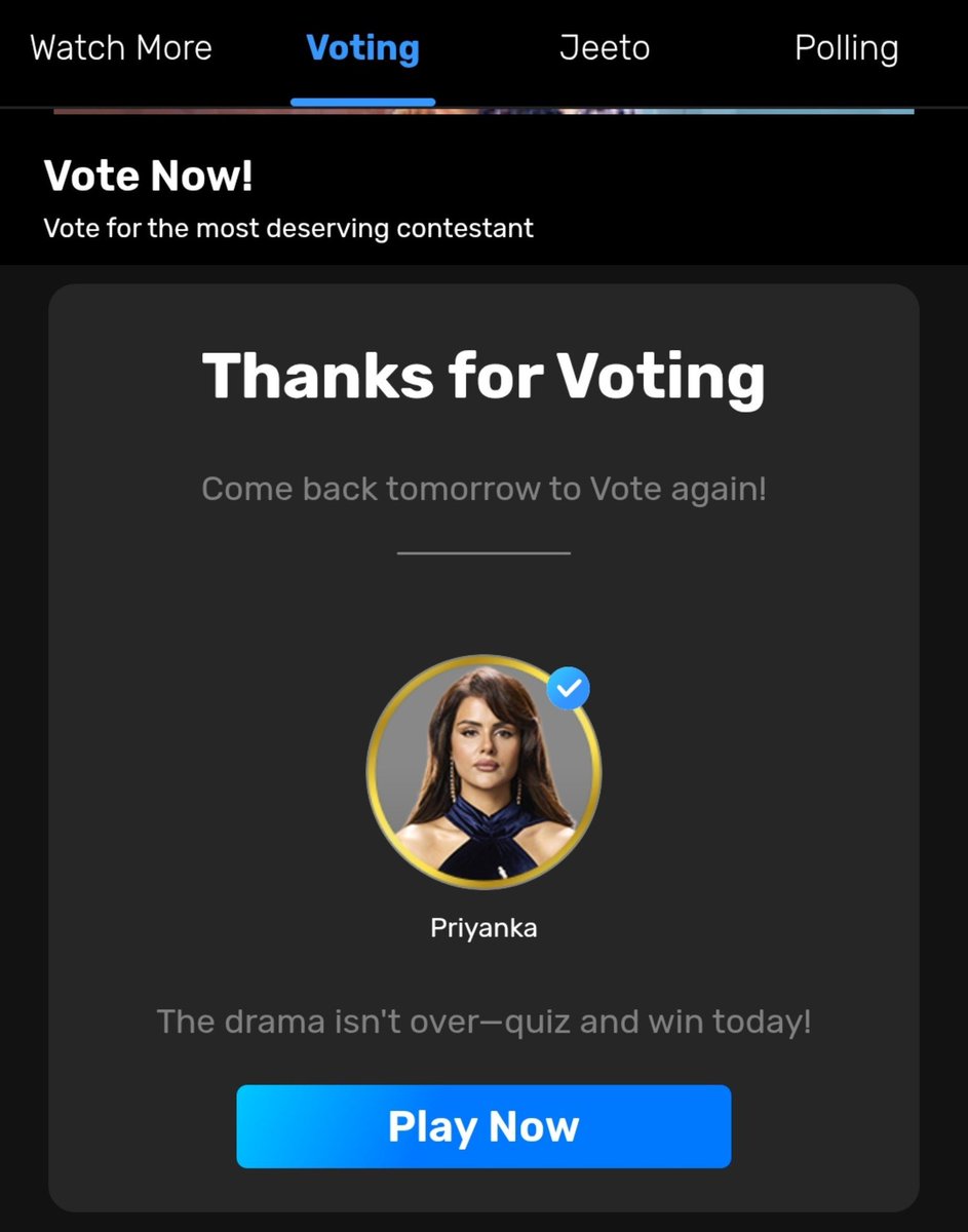 NishaIslam8756's tweet photo. Guys don’t forget to vote for Priyanka every day after the episode ends on the MX Player app .Every vote can help Pri stay strong &amp; move ahead in the game.

🔗:https://t.co/WJFPjPnmkj

#PriyankaChaharChoudhary 
#RiseAndFallS2 https://t.co/aUJKx4KDl1