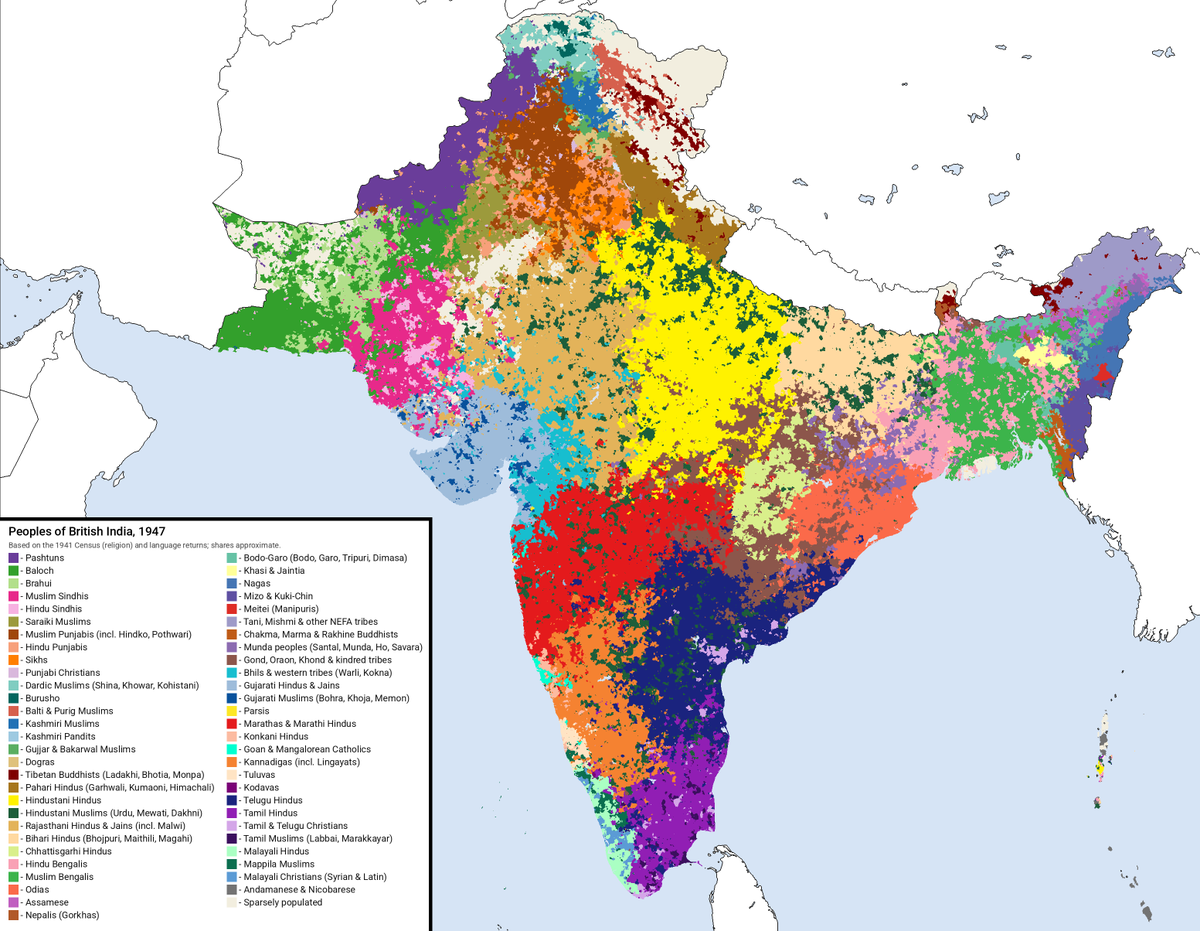 4xCaliban's tweet photo. It’s 1947.

You are a British officer. Your task is to draw the fairest borders possible with a new 'Radcliffe line' in the former British Raj in order to prevent wars and other ethnic or religious conflicts. https://t.co/EbHHymKmxa