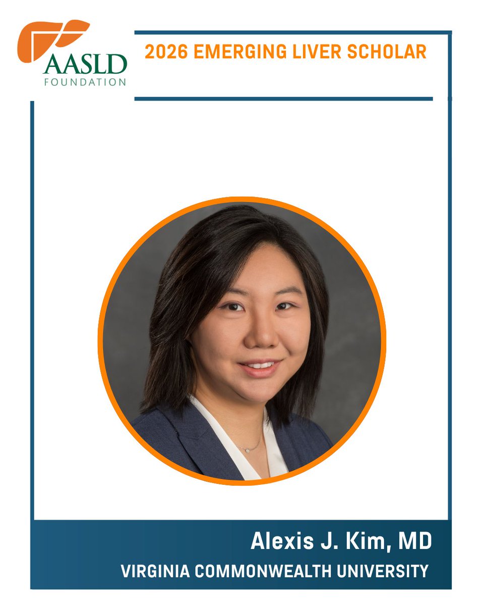 AASLDFoundation's tweet photo. 👏 🎉 Congratulations to Alexis J. Kim, MD; Mahesh Krishna, MD @mah3shkr1shna; Kaley Schwartz Levitt, MD; and Sienna D. Lila, MD, recipients of the #EmergingLiverScholar Award!

Meet this year’s award recipients: https://t.co/aUVuXkp7Ns https://t.co/EwQXXR6i8p